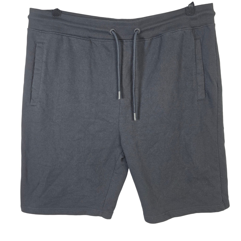 Brooklyn Laundry Mens XL Black Cotton Blend French Terry Sweat Shorts Drawstring